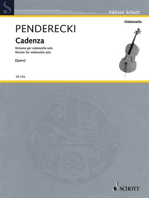 Cadenza: Version for Cello Solo by Penderecki, Krzysztof