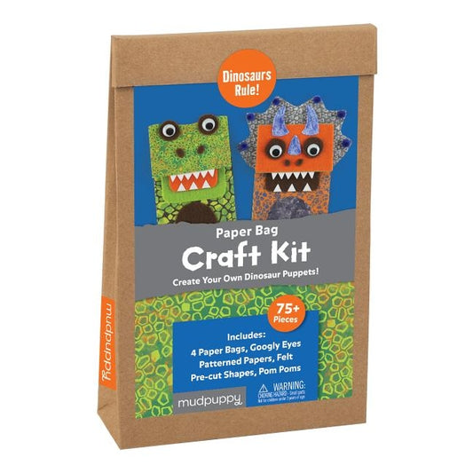 Dinosaurs Roar! Paper Bag Craft Kit by Mudpuppy
