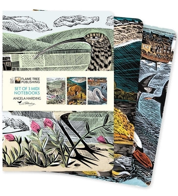 Angela Harding Set of 3 MIDI Notebooks - Wildlife by Flame Tree Studio