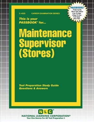 Maintenance Supervisor (Stores) by Passbooks
