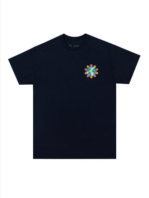 Only Planet with Books Unisex T-Shirt Small by Out of Print