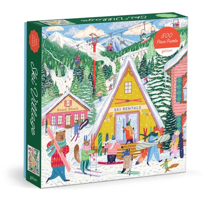 Ski Village 500 Piece Puzzle by Galison, Galison