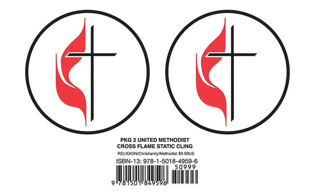 United Methodist Cross & Flame Static Cling (Pkg of 2) by 