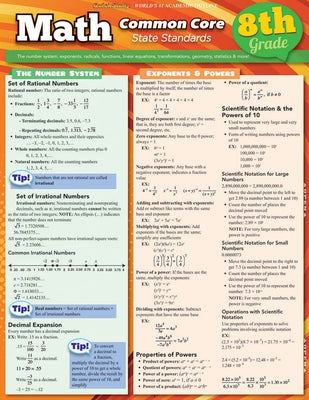 Math Common Core State Standards, Grade 8 by Yablonsky, Ken
