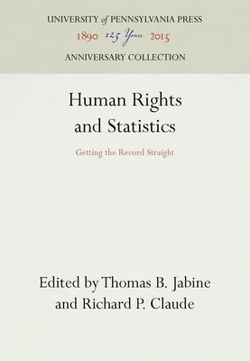 Human Rights and Statistics by Jabine, Thomas B.