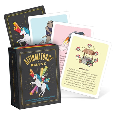 Affirmators! Deluxe Deck: 100 Affirmation Cards Deck - Affirmation Cards to Help You Help Yourself Without the Self-Helpy-Ness by Barrett, Suzi