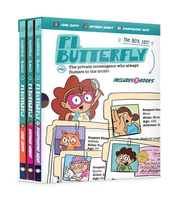 P.I. Butterfly Box Set (Gone Guppy, Birthday Bandit, Disappearing Daisy) for Curious Kids Ages 6-11, Interactive Kids Mystery Early Graphic Novel Gift by Kilpatrick, Karen
