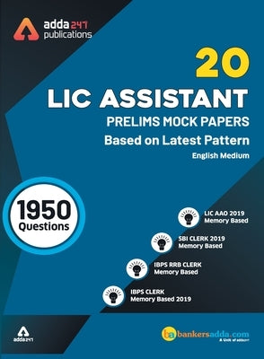 LIC Assistant Prelims Mock Papers Practice Book English Medium by Adda247