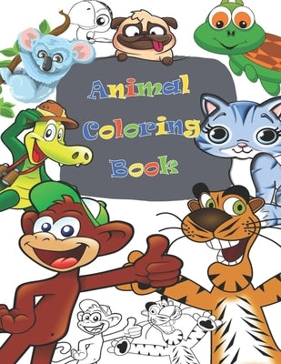 Animal Coloring Book: Fun with Numbers, Letters, Shapes, Colors, and Animals! ( 8.5*11), (79 pages) by Coloring Book
