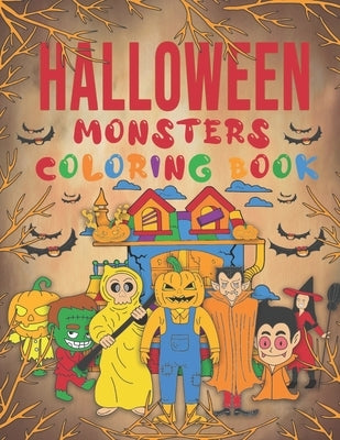 Halloween Monsters Coloring book: Halloween characters coloring book for Kids and Toddlers, Halloween Spooky and funny Monsters pages for Kids age 2-4 by Therapy, Asem Halloween Coloring