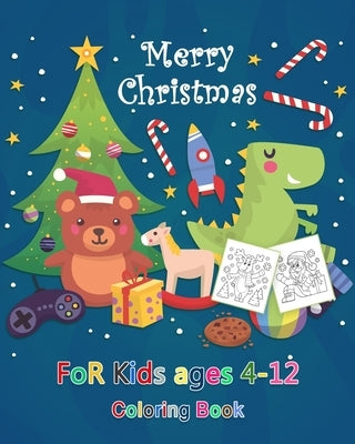 Merry Christmas coloring book for kids ages 4-12: 100 Christmas Coloring Pages, Santa Claus, Snowmen, Elves, Reindeers, Christmas Trees, Wreaths and M by Book Level 2.