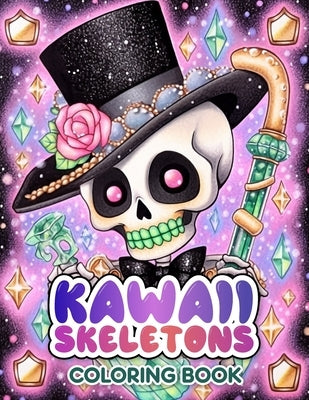 Kawaii Skeletons Coloring Book: Cute Bones and Silly Scenes for Adult Relaxation by Irohara, Kazumi