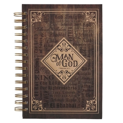 Journal Wirebound Large Man of God by Christian Art Gifts Inc