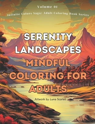 Serenity Landscapes: Mindful Coloring for Adults,: Adult coloring book, Relaxing Book to Calm your Mind and Stress Relief, 50 Designs of Re by Scarlet, Luna