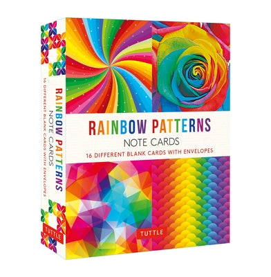 Rainbow Patterns, 16 Note Cards: 16 Different Blank Cards with 17 Patterned Envelopes in a Keepsake Box! by Tuttle Publishing
