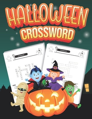 Halloween Crossword: Puzzles Book includes Solutions, Large Print by Douette, Alexis