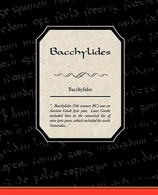 Bacchylides by Bacchylides