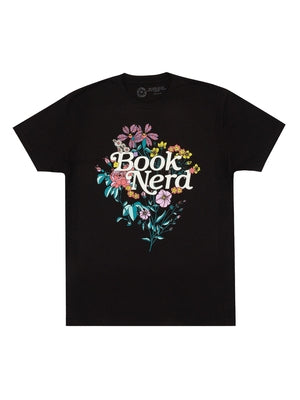 Book Nerd Floral Unisex T-Shirt Small by Out of Print