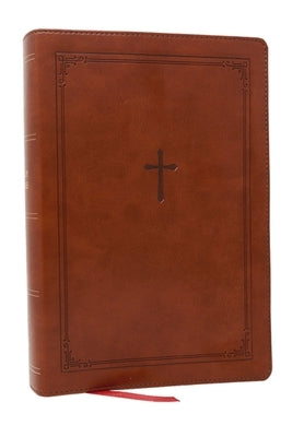 KJV Giant Print End-Of-Verse Reference Bible, Brown Leathersoft, Red Letter, Comfort Print by Thomas Nelson