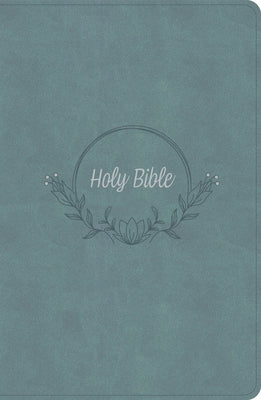 KJV Large Print Personal Size Reference Bible, Earthen Teal Suedesoft Leathertouch, Indexed by Holman Bible Publishers