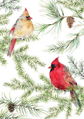Cardinals in Evergreen Small Boxed Holiday Cards by Peter Pauper Press Inc