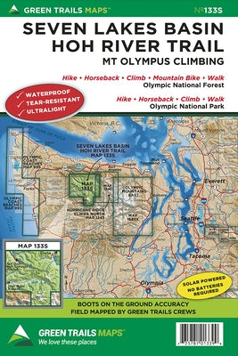 Seven Lakes Basin * Hoh River Trail, Wa No. 133s by Maps, Green Trails