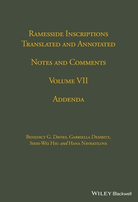 Ramesside Inscriptions, Addenda by Davies, Benedict G.