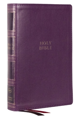 Kjv, Compact Center-Column Reference Bible, Leathersoft, Purple, Red Letter, Thumb Indexed, Comfort Print by 