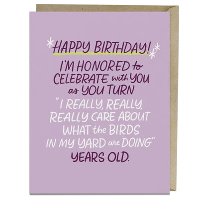 Care about Birds Years Old Birthday Card by Em & Friends