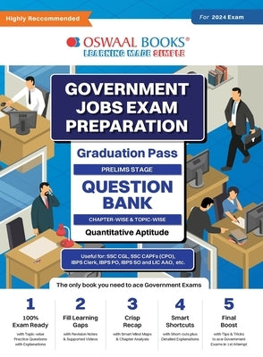 Oswaal Government Exams Question Bank Graduation Pass Quantitative Aptitude for 2024 Exam by Oswaal Editorial Board