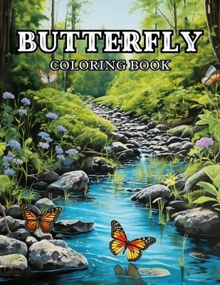 Enchanting Butterfly Coloring Book for Adults: Anti-Stress, Anxiety, and Relaxation 50 Designs by Library, Treasure
