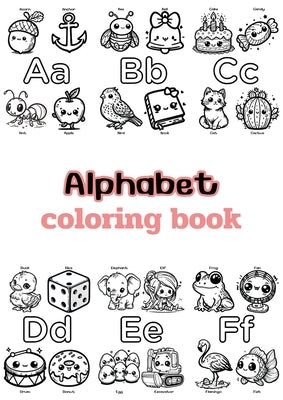 Alphabet coloring book: Children's coloring pages + word search puzzles by K, Beccanica