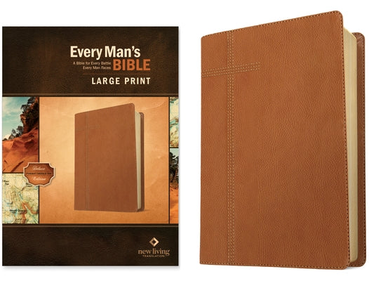 Every Man's Bible Nlt, Large Print (Leatherlike, Pursuit Saddle Tan) by Arterburn, Stephen
