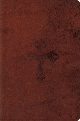ESV Compact Bible (Trutone, Walnut, Weathered Cross Design) by Esv Bibles