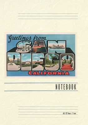 Vintage Lined Notebook Greetings from San Diego, California by Found Image Press