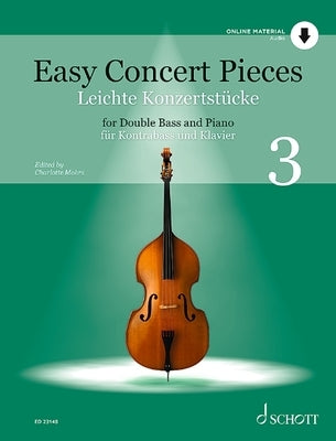 Easy Concert Pieces Volume 3 for Double Bass and Piano Edition with Online Audio by 