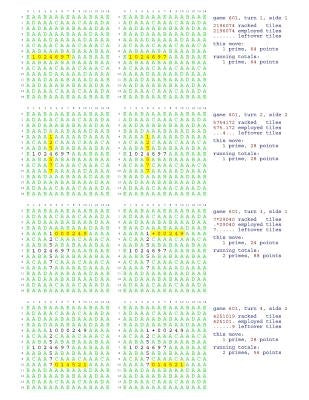 Prime Scrabble Examples 601-650 by Gurtowski, Francis