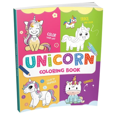 Unicorn Coloring Book: Fun Unicorn Coloring Activity Book for Kids Includes Number Coloring, Dot-To-Dot, Tracing & Copy-Color Activities Perfect for P by Books, Penguin
