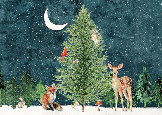 Moonlit Forest Friends Deluxe Boxed Holiday Cards by Peter Pauper Press Inc