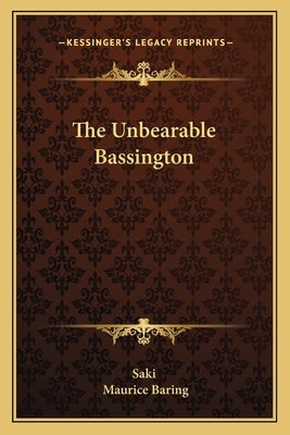 The Unbearable Bassington by Saki