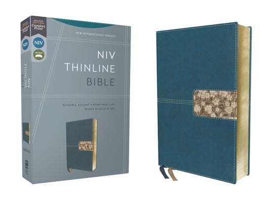 Niv, Thinline Bible, Leathersoft, Teal, Red Letter, Comfort Print by Zondervan