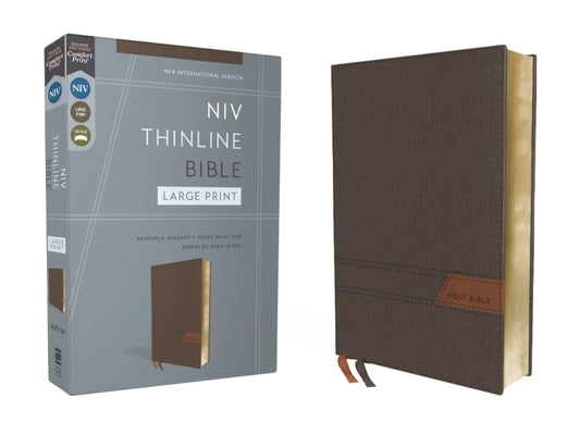 Niv, Thinline Bible, Large Print, Cloth Flexcover, Gray, Red Letter, Comfort Print by 