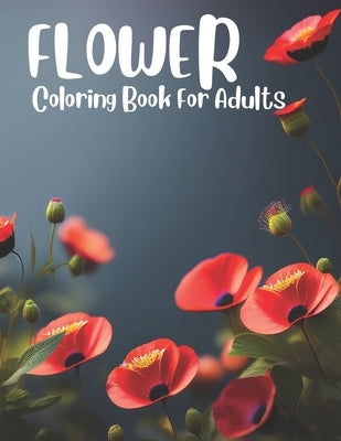 Flower Coloring Book For Adults: Black Background by Lane, Creekside