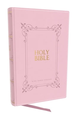 KJV Holy Bible Large Print Center-Column Reference Bible, Pink Leathersoft, 53,000 Cross References, Red Letter, Thumb Indexed, Comfort Print: King Ja by Thomas Nelson