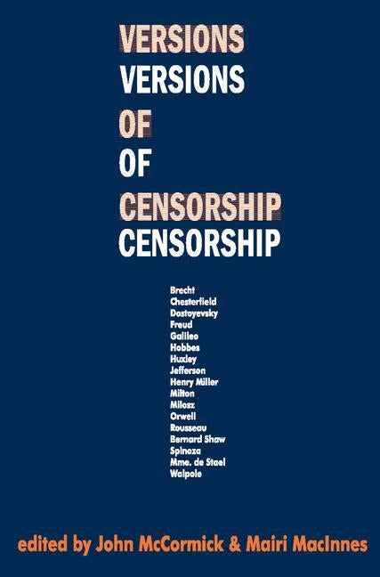 Versions of Censorship by MacInnes, Mairi