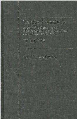Political Analysis: An Annual Publication of the Methodology Section of the American Political Science Association, Volume 7, 1998 Volume 7 by Mebane, Walter R.