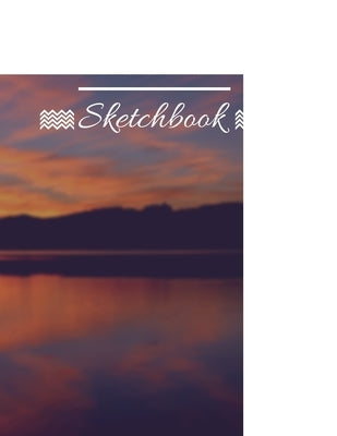 Personalized Sketchbook, Sunset, Lake, 120 Pages, (8.5x11) by Publishing, Pablo