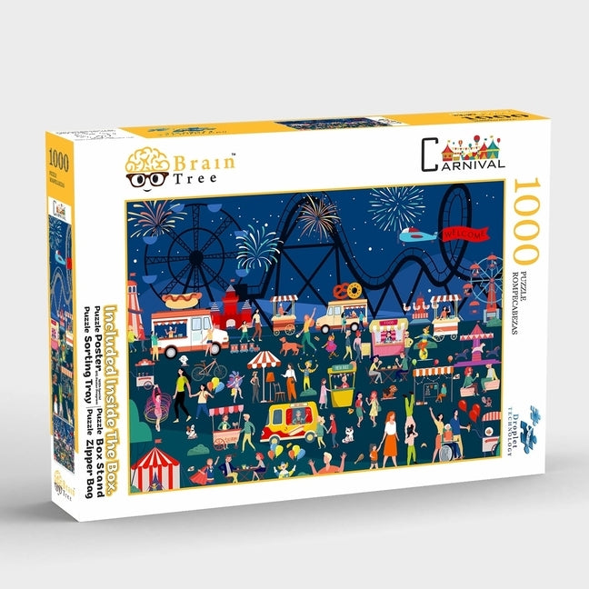 Brain Tree - Carnival 1000 Piece Puzzle for Adults: With Droplet Technology for Anti Glare & Soft Touch by Brain Tree Games LLC