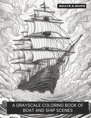Boats & Ships: A Grayscale Coloring Book of Boats & Ships by Smokewell