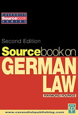 Sourcebook on German Law by Youngs, Raymond